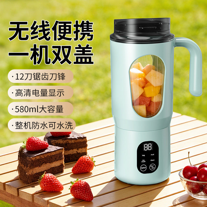 New Portable Household Mini Juicer Cup – Multifunctional, Rechargeable, and Ice-Crushing Capable