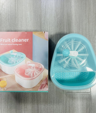 Hands-Free Fruit & Vegetable Washer and Spinner – Small Household Produce Dryer, Draining Basket, Vegetable Washing & Drying Machine with Double-Layer Draining Basket.
