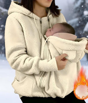 Cross-border AliExpress 2025 Autumn/Winter European and American Sherpa Fleece Zip-Up Cardigan Hoodie Women Fleece-Lined Thickened Parent-Child Matching Outfit