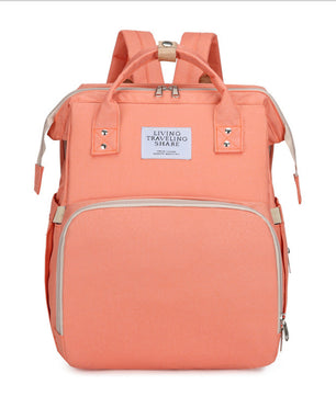Cross-border New Folding Sleeping Mummy Bag Multifunctional Mother and Baby Bag Mother Bag Bottle Backpack Diaper Backpack