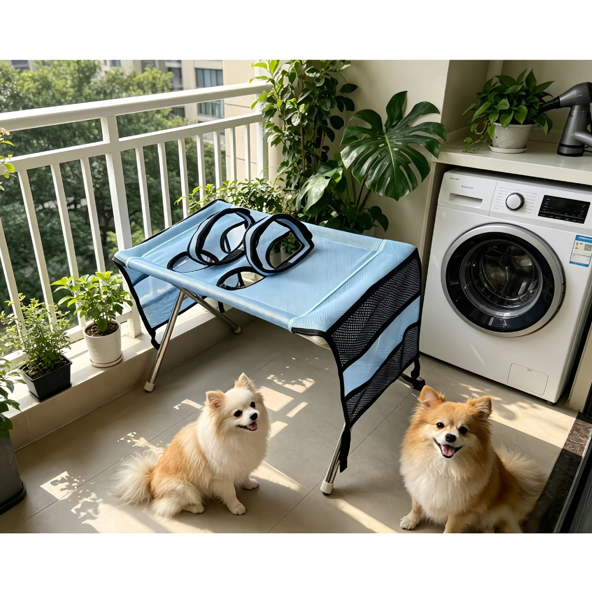 New detachable pet care bed, grooming hammock for small dogs, cat and dog bathing stand, nail clipper holder