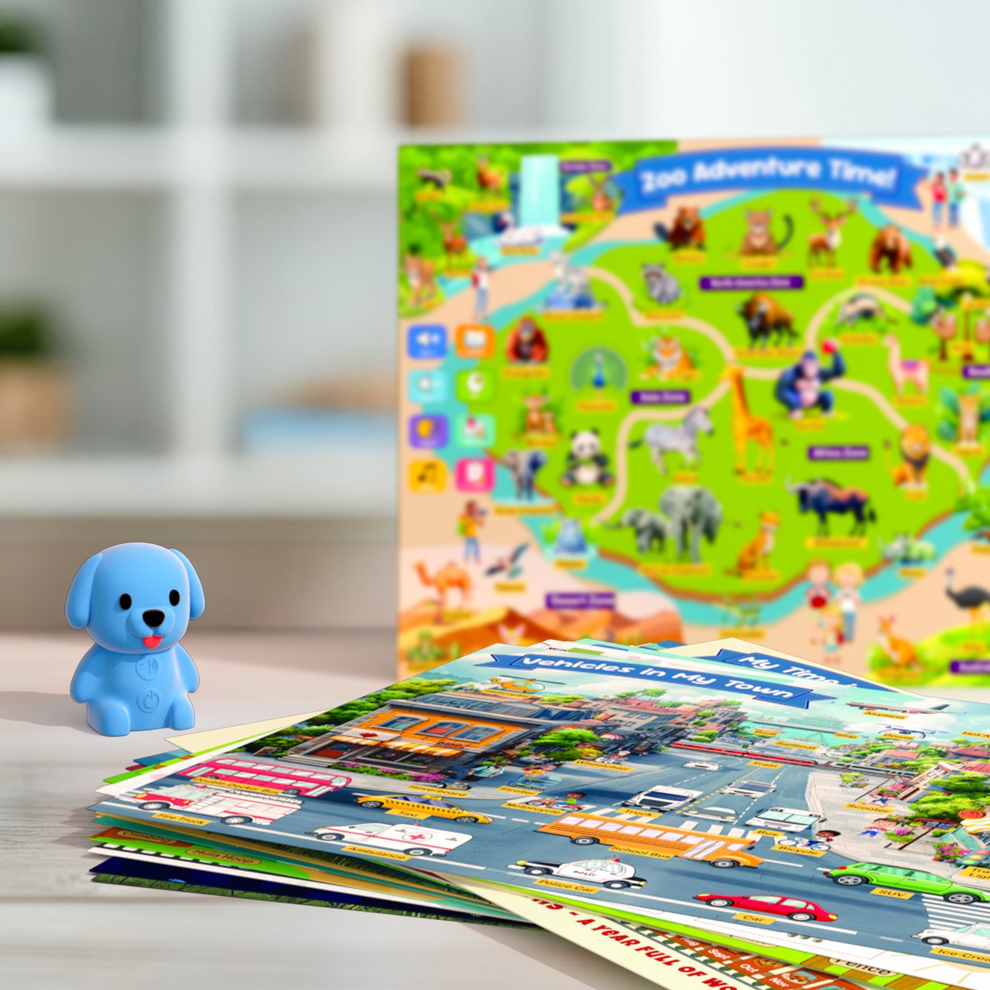 Cross-Border New Product Puzzle Desktop Interactive Reading 20 Scene Pictures Early Education Real-Life Voice Children's Enlightenment Cognition