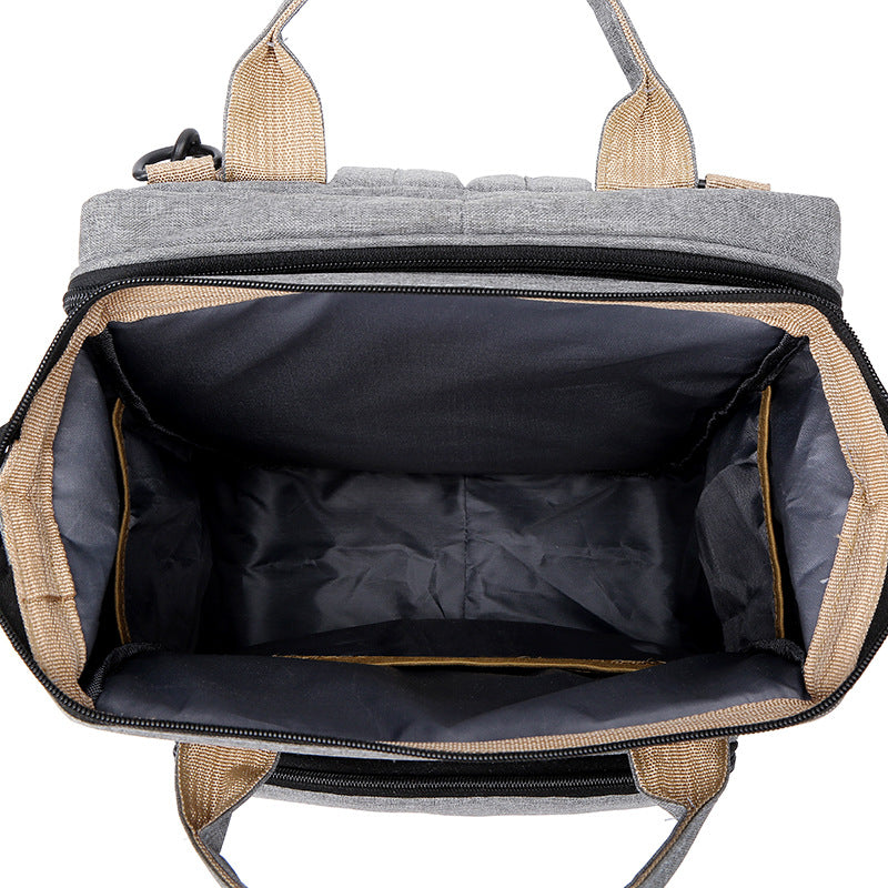 Cross-border New Folding Sleeping Mummy Bag Multifunctional Mother and Baby Bag Mother Bag Bottle Backpack Diaper Backpack