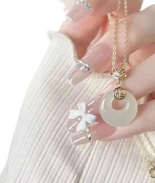 New Chinese-Style Peace Buckle Necklace for Women, Fashionable and Unique Chinese-Style Pendant, Gift for Best Friend, Girlfriend, or Mom