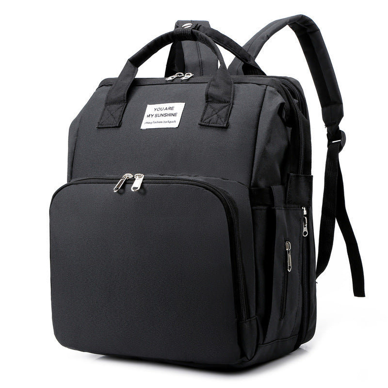 Cross-border New Folding Sleeping Mummy Bag Multifunctional Mother and Baby Bag Mother Bag Bottle Backpack Diaper Backpack
