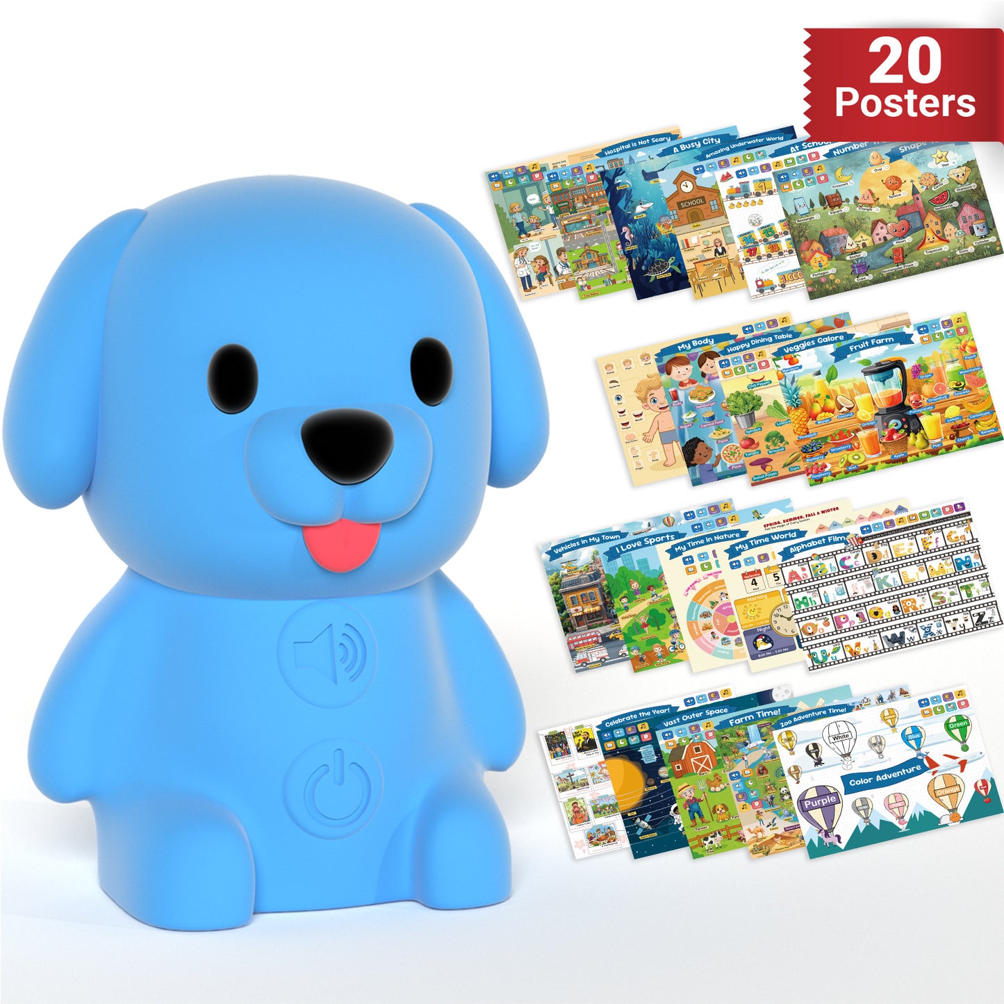 Cross-Border New Product Puzzle Desktop Interactive Reading 20 Scene Pictures Early Education Real-Life Voice Children's Enlightenment Cognition