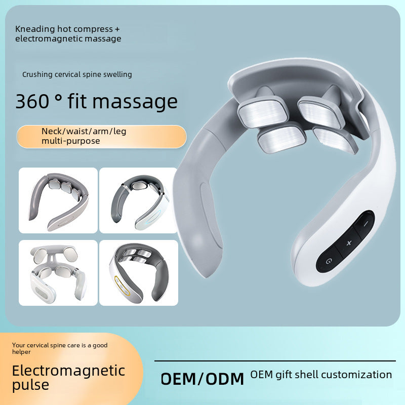 Multifunctional Special Cervical Spine Massager Electromagnetic Electric Shock Pulse Physiotherapy Instrument Neck Massager Neck Protector Wholesale