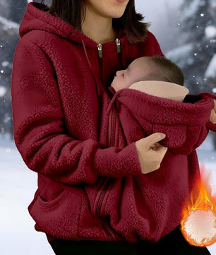 Cross-border AliExpress 2025 Autumn/Winter European and American Sherpa Fleece Zip-Up Cardigan Hoodie Women Fleece-Lined Thickened Parent-Child Matching Outfit