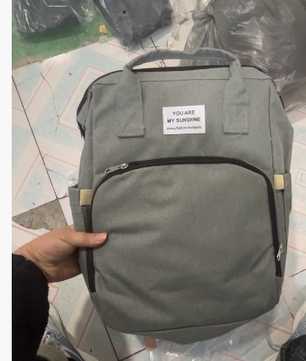 Cross-border New Folding Sleeping Mummy Bag Multifunctional Mother and Baby Bag Mother Bag Bottle Backpack Diaper Backpack