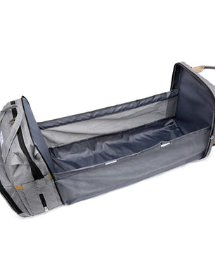 Cross-border New Folding Sleeping Mummy Bag Multifunctional Mother and Baby Bag Mother Bag Bottle Backpack Diaper Backpack