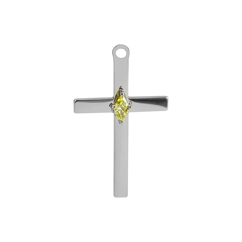 European and American Export F136 Titanium Alloy Piercing Jewelry Geometric Cross Earrings Set with Marquise High-Quality Earrings