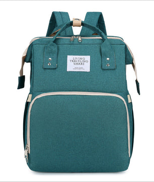 Cross-border New Folding Sleeping Mummy Bag Multifunctional Mother and Baby Bag Mother Bag Bottle Backpack Diaper Backpack